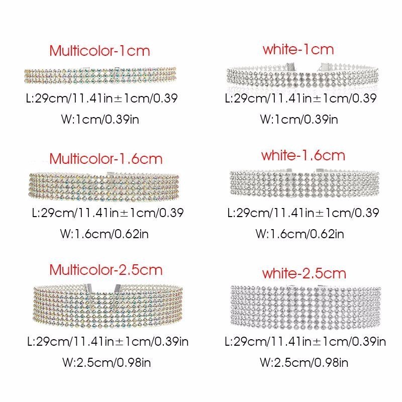Fashion Women Full Crystal Rhinestone Choker Necklace Wedding Jewelry Chokers Necklaces For Women - Image 3