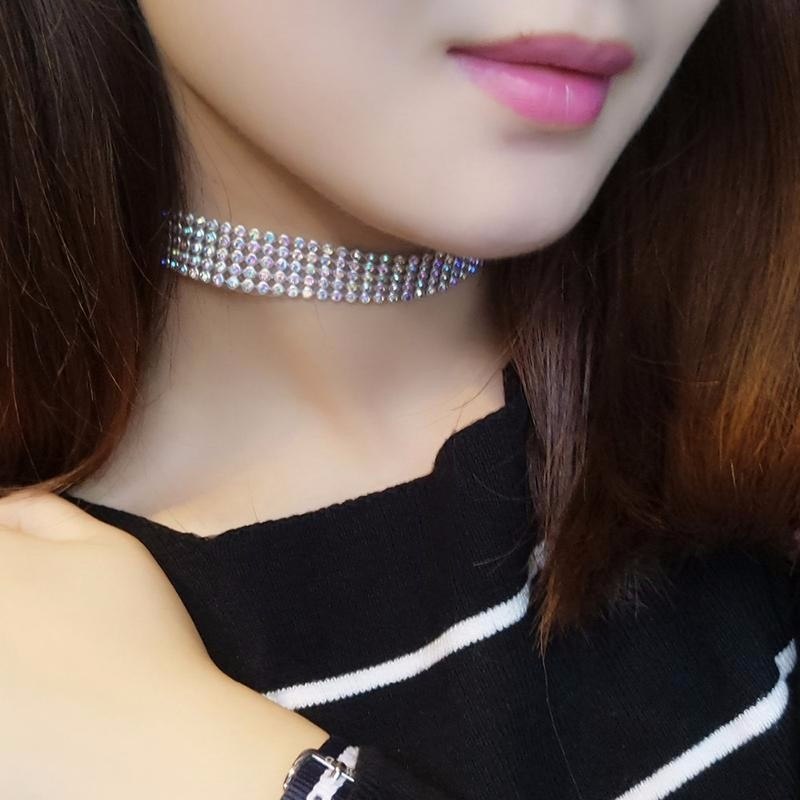 Fashion Women Full Crystal Rhinestone Choker Necklace Wedding Jewelry Chokers Necklaces For Women - Image 7