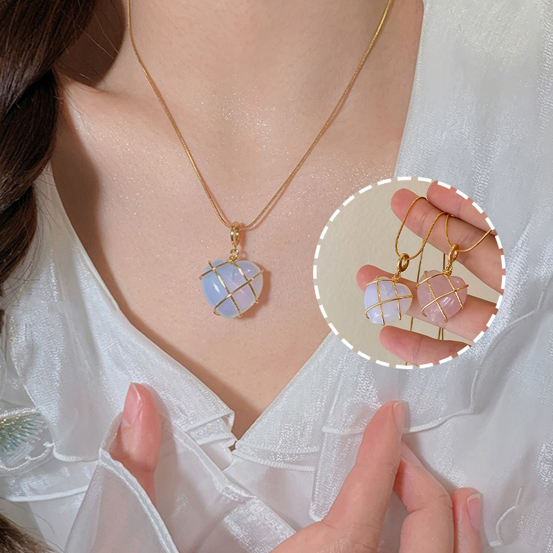Fashion Moonstone Necklace For Cartoon Princess Love Girl Necklace Novelty Jewelry - Image 6
